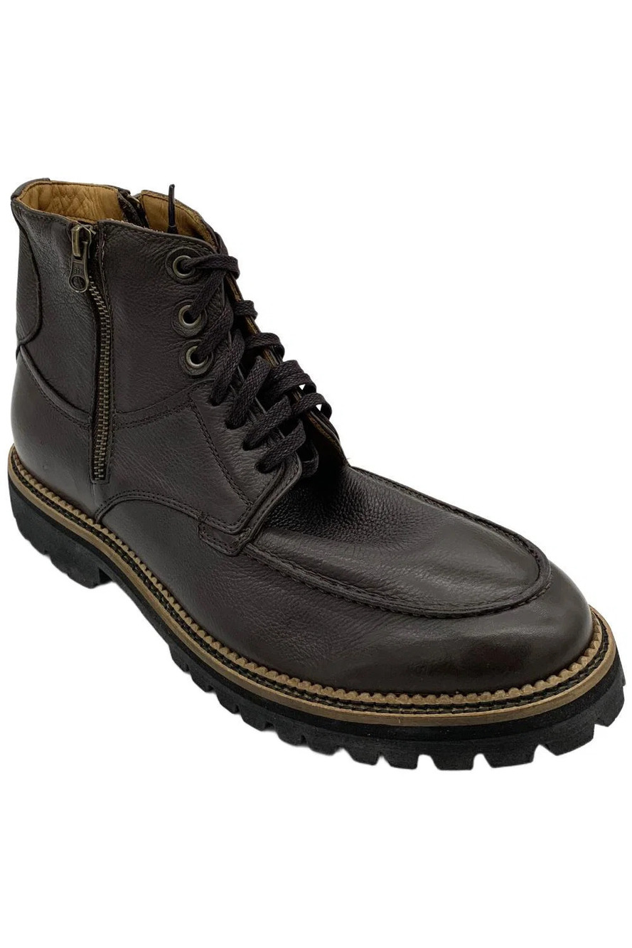 Donald Pliner Men's Walter Tumbled Calf Side Zip Ankle Boot Brown - Medium